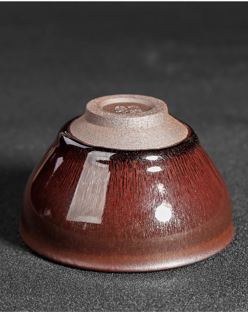 Jianzhan чаша для маття Tenmoku Chawan красная керамическая китайская лампа | Дом и сад
