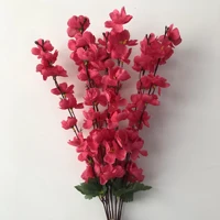 artificial peach blossom living room table flower head artificial silk flower 7 fork 63 wedding plastic setting with flowers