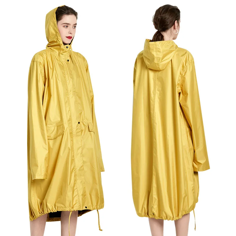 Женский длинный дождевик легкий пончо для туризма Портативный непромокаемый