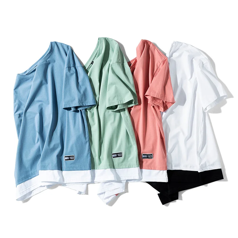 Новинка 2020 брендовая Однотонная футболка WWKK в стиле хип-хоп оверсайз расширенная