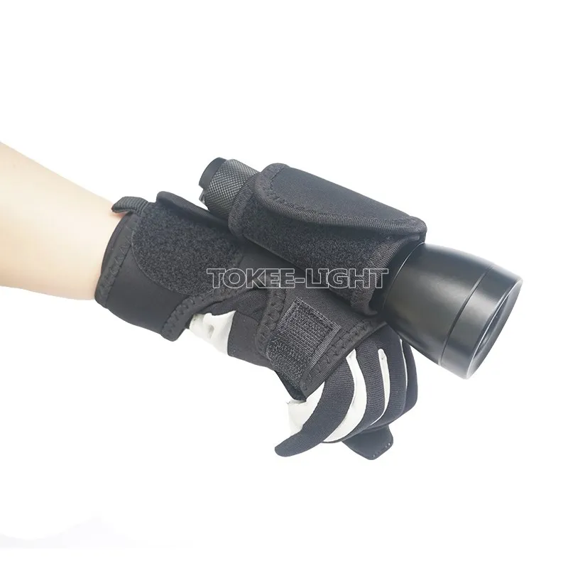 Светодиодный фонарик для подводного плавания и дайвинга Мягкий Черный