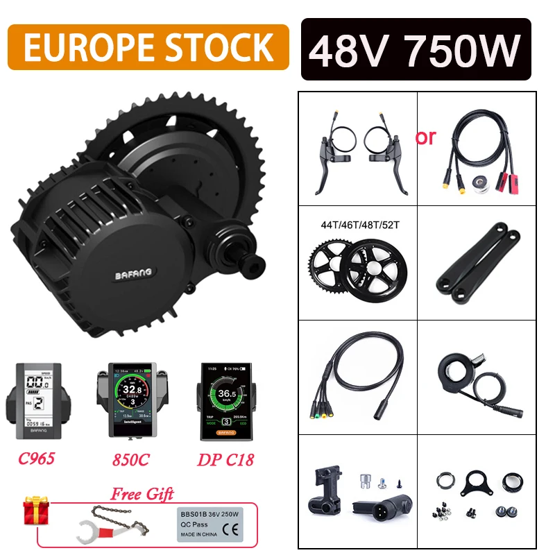 Набор для переоборудования eBike Bafang BBS01B BBS02B 250 Вт/350W500W Средний приводной двигатель