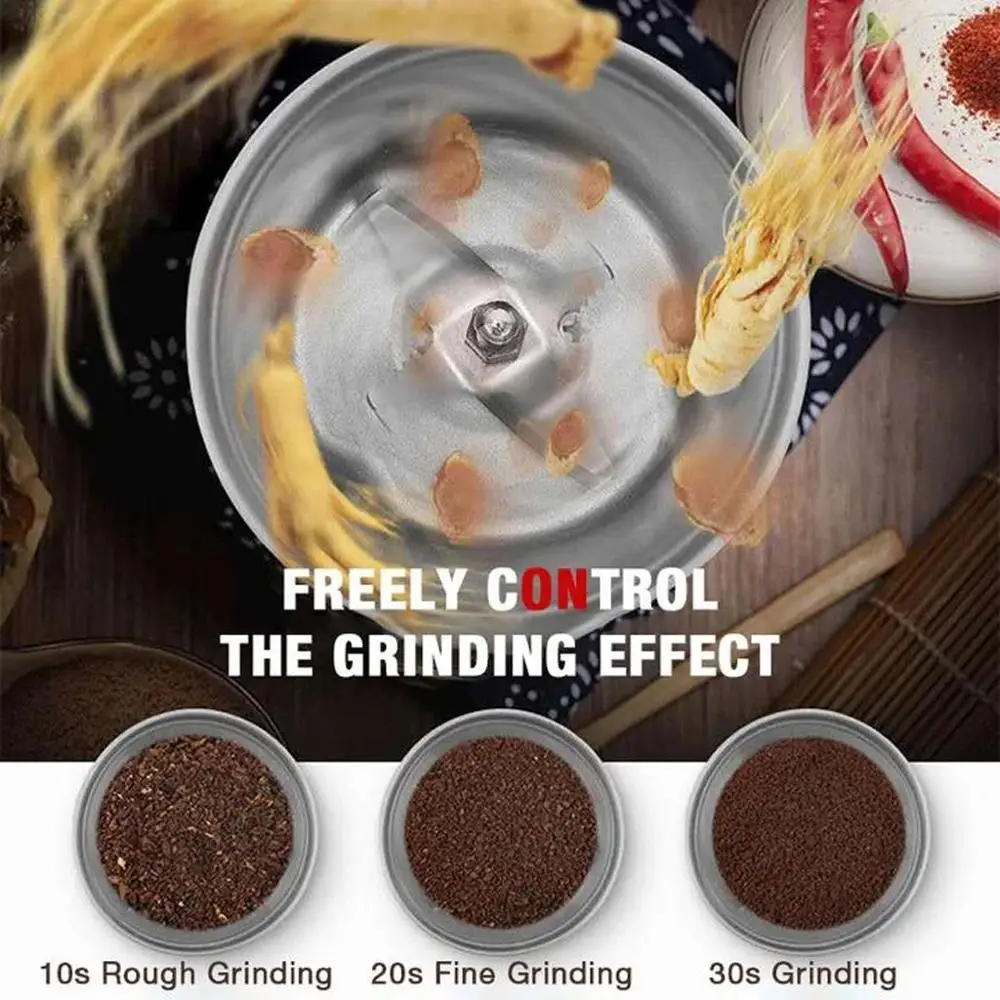 

Electric Coffee Bean Grinder Grinder Kitchen Tools Herb Salt Pepper Spice Nut Cereal Mini Powder Grinder