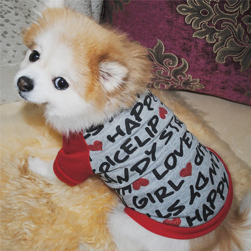 

New Summer Cotton Pet Dog Accessories Pet Clothes Cat Vest Fashion Pet Supplies Classic Short Sleeve Letters Dog T-shirt Cotton