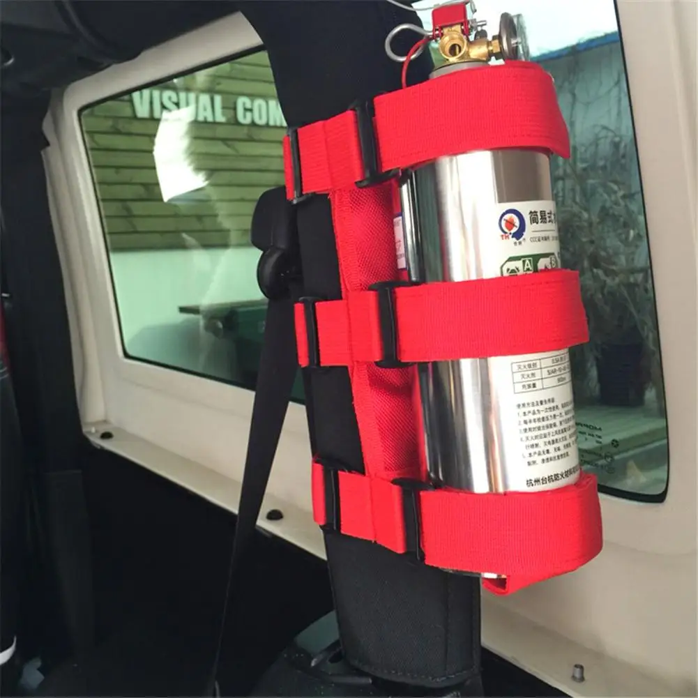 Fire Extinguisher Holder Adjustable Roll Bar Mounted Car Strap For Jeep Wrangler JK JKU JL 2007-2018 |