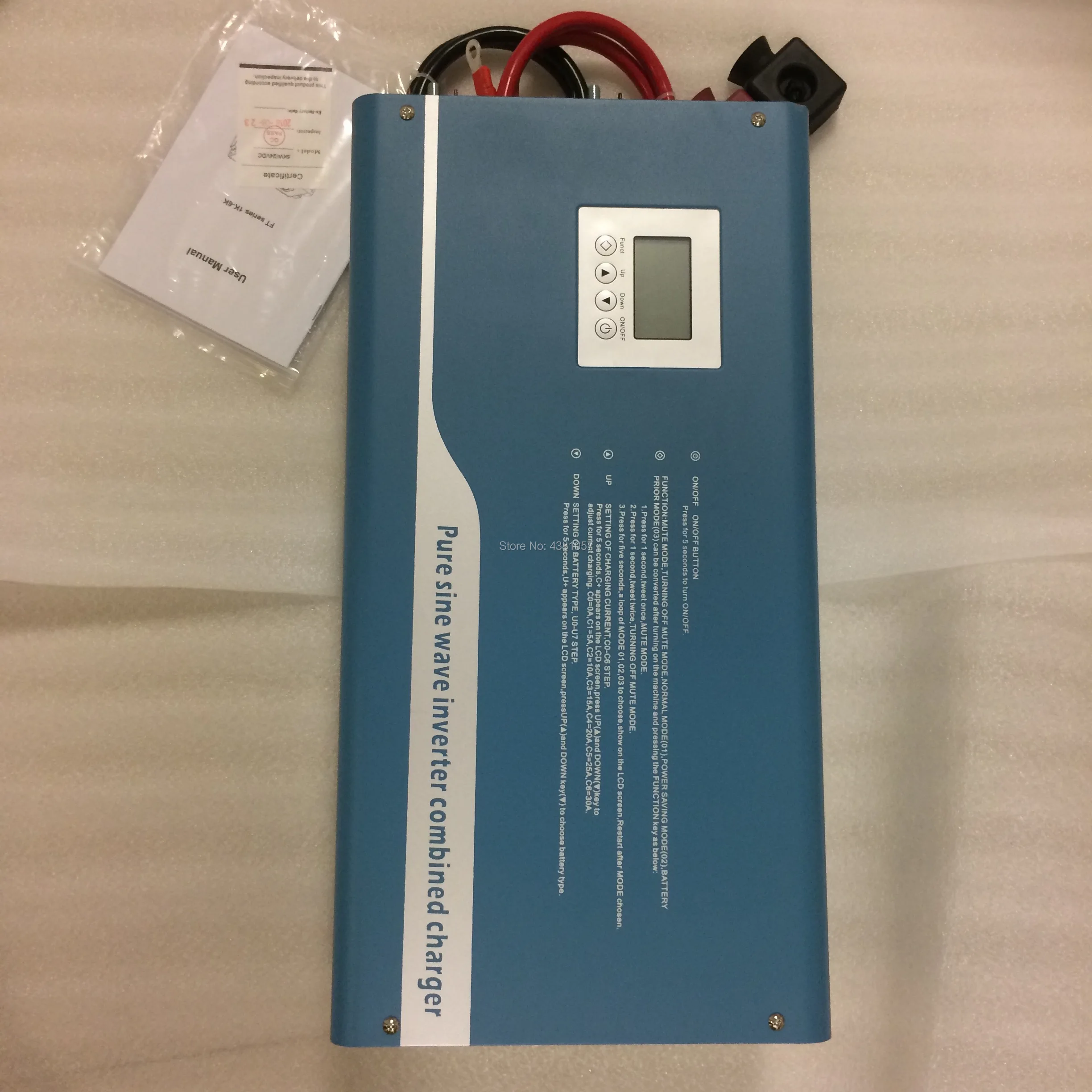 UPS Inverter 3000Watts DC To AC Toroidal Transformer Inverter Pure Sine Wave Output with AC Charger and UPS Can Be Wall Mounted