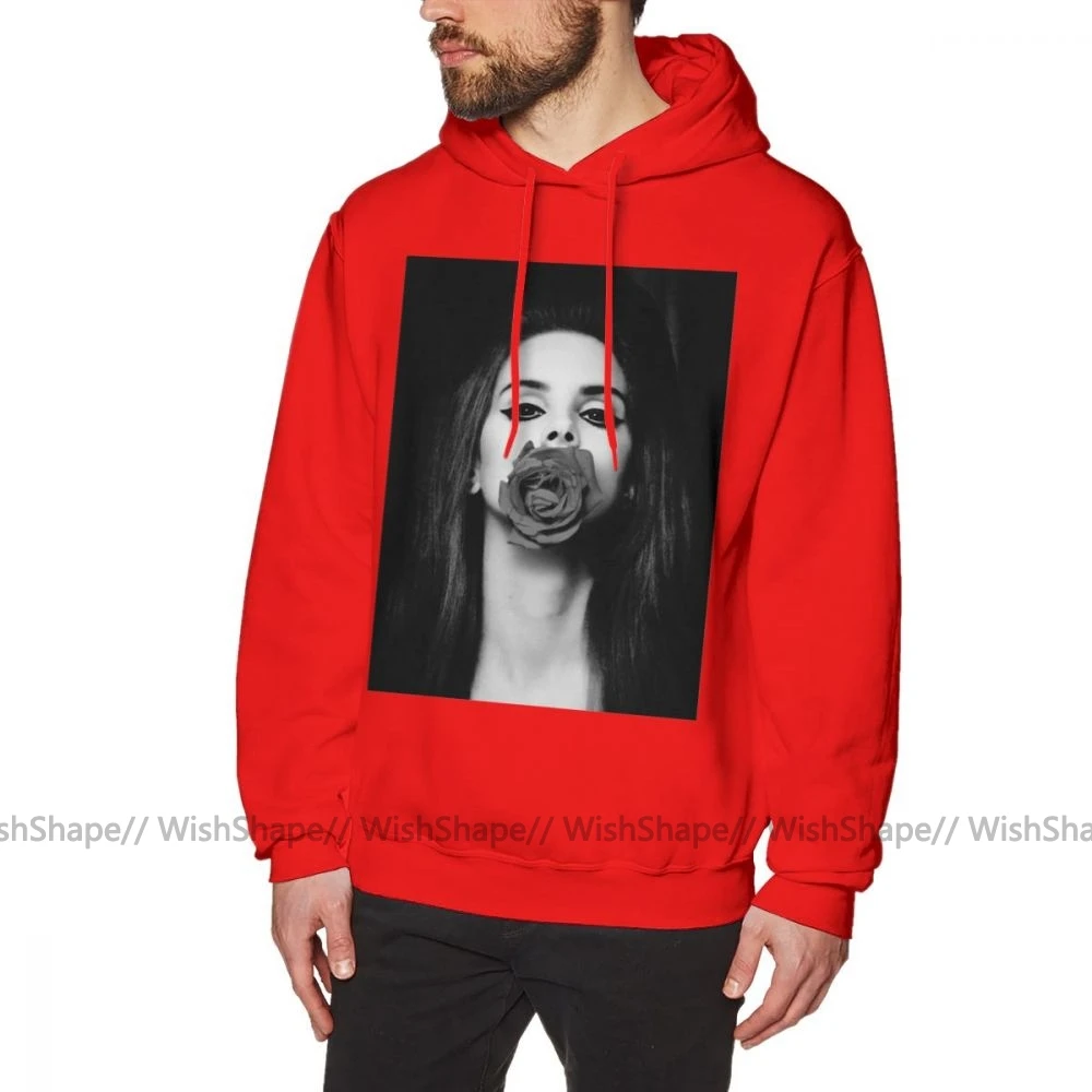 Lana Del Rey худи Lana Del Rey толстовки X пуловер с длинным рукавом Толстовка серая мужская Свободная Стильная хлопковая зимняя Толстовка - Цвет: Red