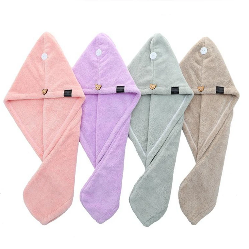 Волшебное полотенце для волос 6 цветов быстросохнущее сушки банное шапочка