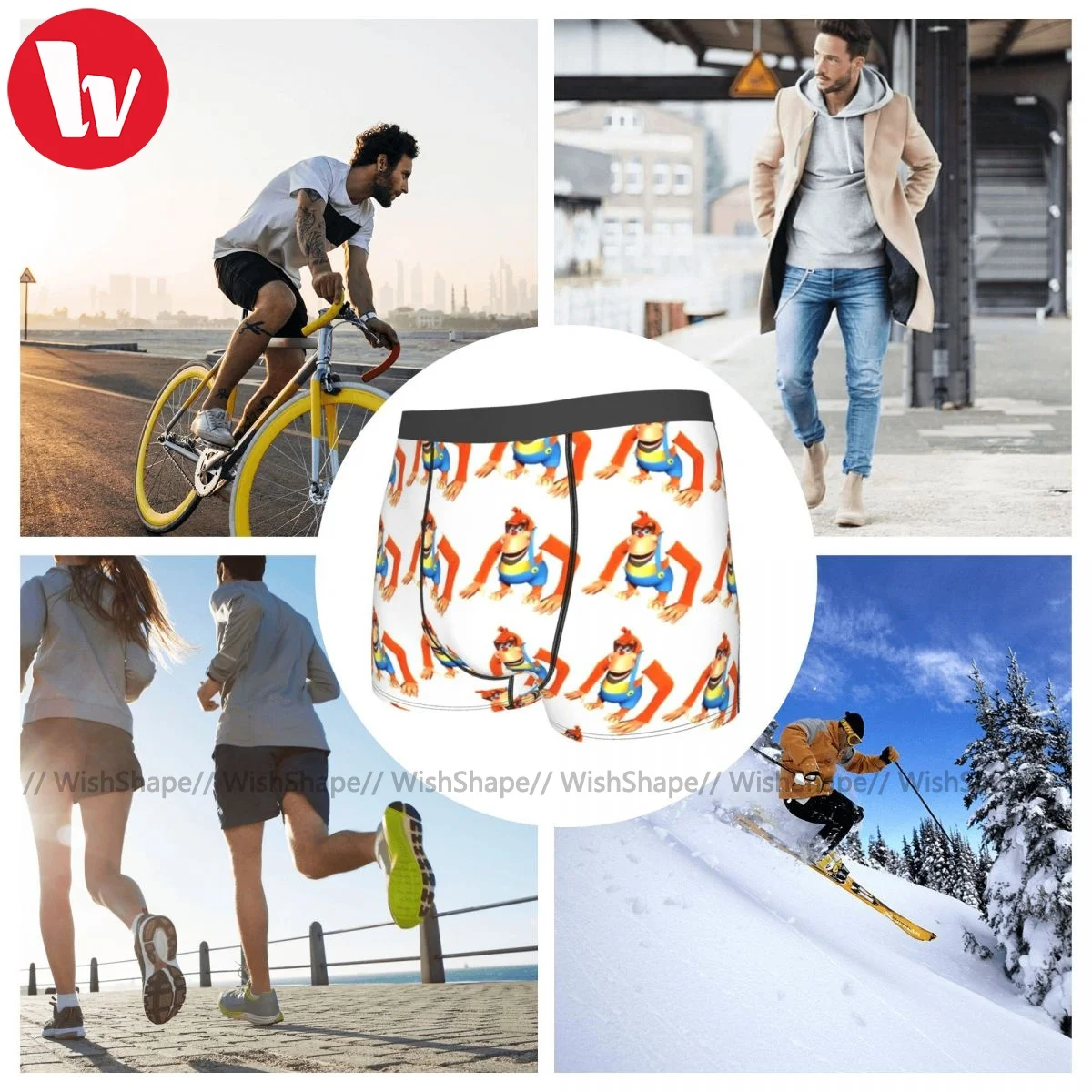 

Donkey Kong Underwear Hot Polyester Classic Trunk Man Sublimation Sublimation Boxer Brief