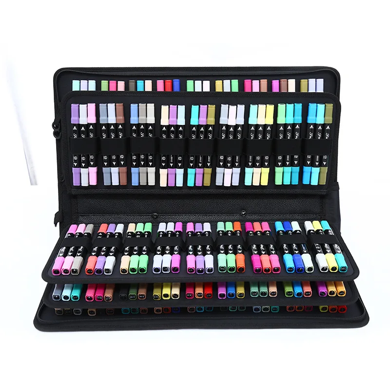 Большой чехол карандаш с 216 отверстиями для художественных маркеров ящик ручек