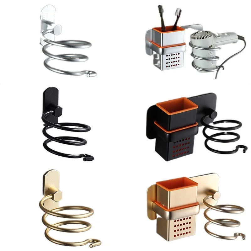 Держатель для фена органайзер воздуходувки клей настенный без гвоздей сверления