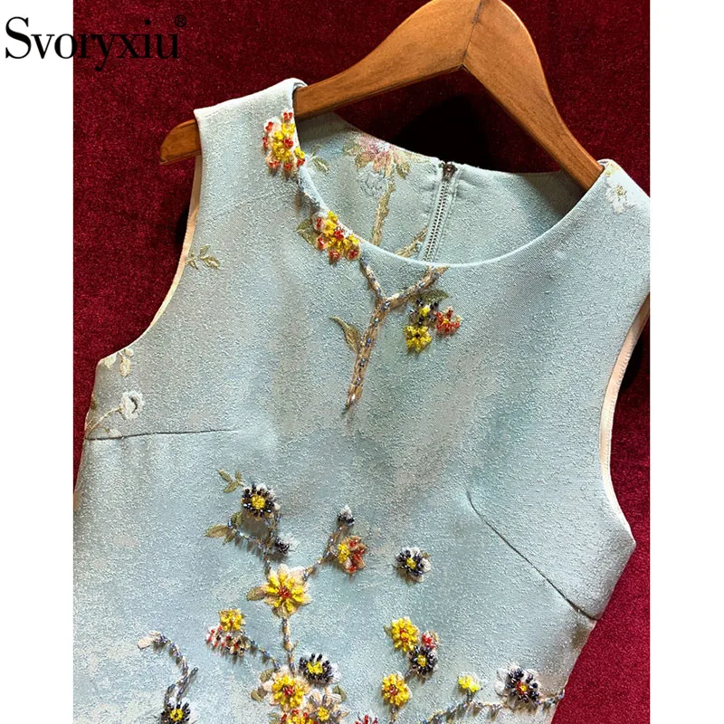 Svoryxiu/дизайнерское осенне-зимнее короткое платье без рукавов женские