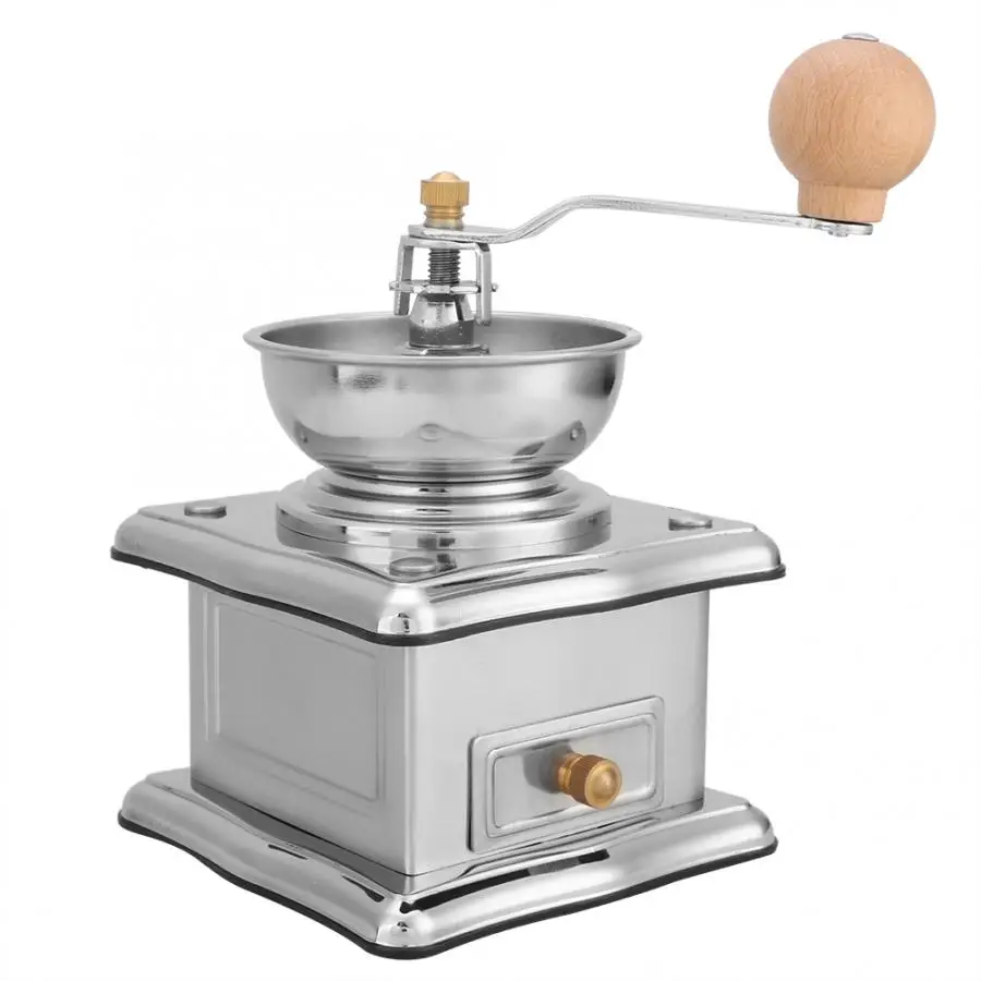 

Household Stainless Steel Square Shape Manual Coffee Mill Grinder Kitchen Grinding Accessory Grinder