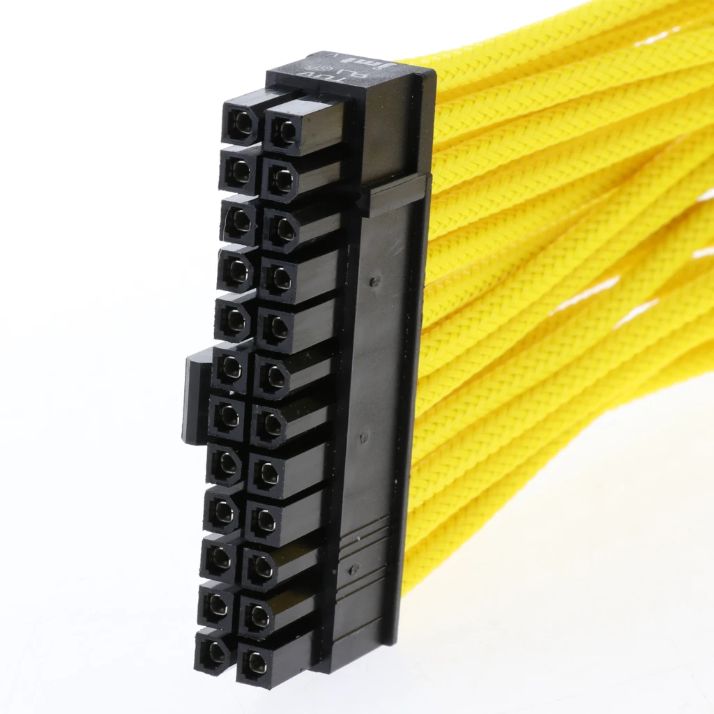 24 контактный удлинитель питания ATX PC PSU штекер к гнезду M/F УДЛИНИТЕЛЬ 30 см с