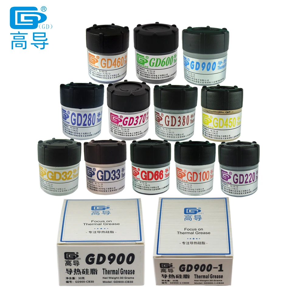 Термопаста GD900 паста с радиатором для ЦП и GPU CN CB вес нетто 20/25/30 г | Компьютеры офис