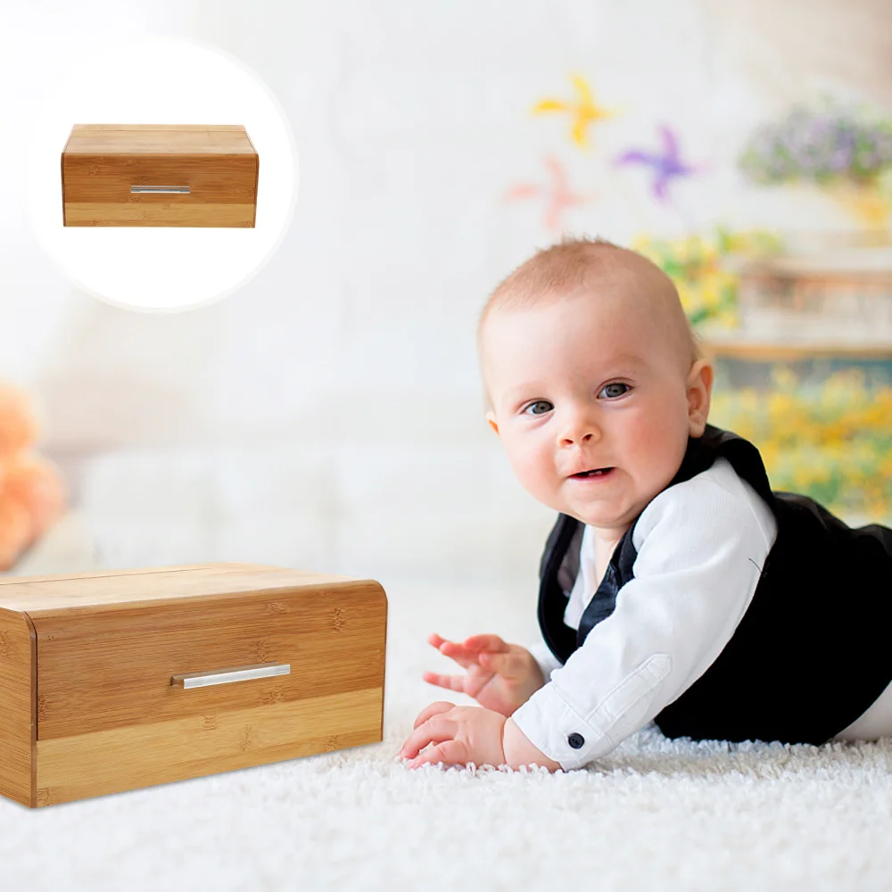 

1pc Bread Box Bamboo Storage Bin Novel Food Container (Assorted Color)