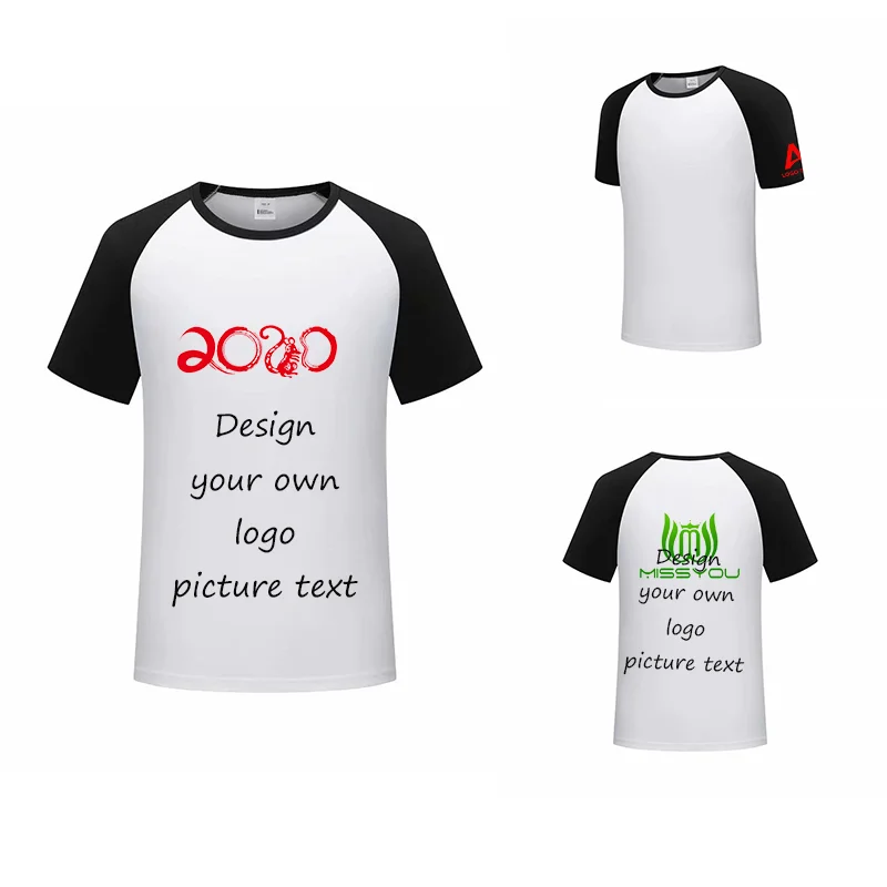 Мужская и женская футболка с логотипом на заказ одежда короткими рукавами