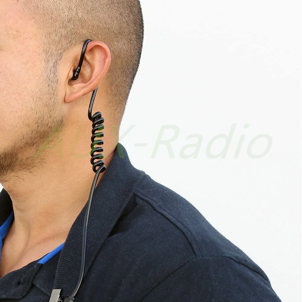 

5Pcs Pack - FBI Style Black Twist On Replacement Acoustic Tube for Two-Way Radio Headsets PVC material