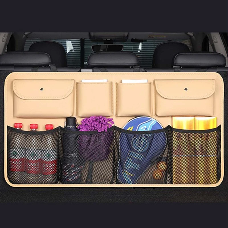

Car Trunk Storage Hanging Bag Seat Back Storage Bag-6 Styles Leather Automotive Interior Storage Accessories 2021 New Hot 1pc