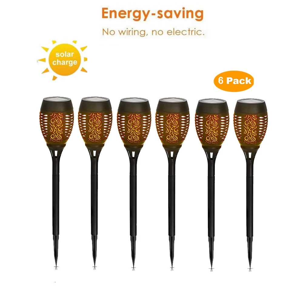 2 8 шт солнечный светильник пламени Мерцающая лампа лужайки Солнечный фонарь s с
