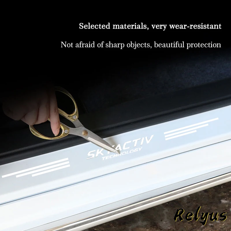 Наклейки на пороги автомобиля защитная пленка против царапин для Skyactive Mazda 2 3 5 6 8