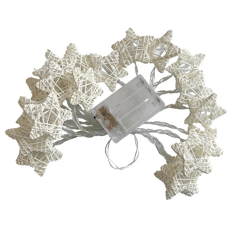 

Thrisdar 10/20LEDs Rattan Star String Light Battery Powered Indoor Starry Fairy Light Bedroom Christmas Wedding Party Decor Lamp