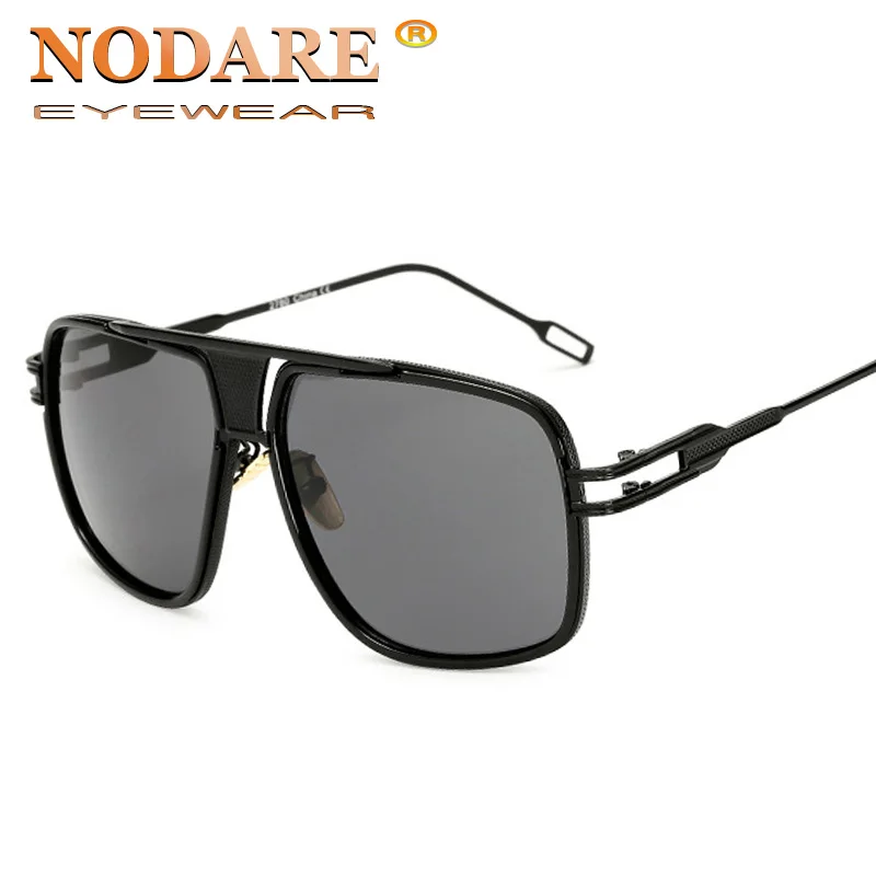 Новинка 2020 модные солнцезащитные очки в большой оправе Мужские квадратные для