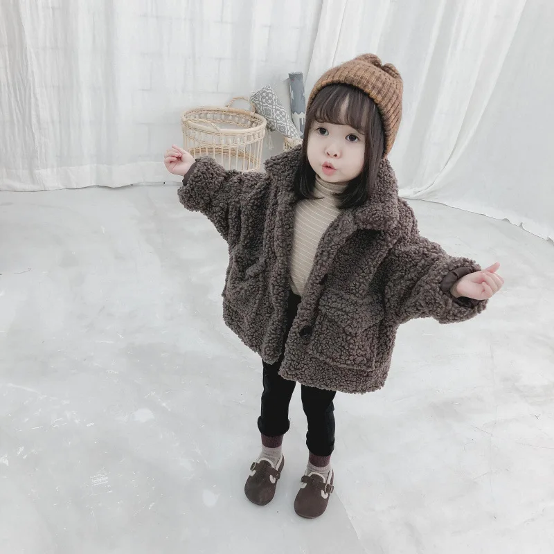 2019 Winter Fashion Baby Boys Girls Coat Children Thick Warm Outerwear Kids Lamb Wool Jacket Cotton Soft Cardigan Hot Sale | Детская