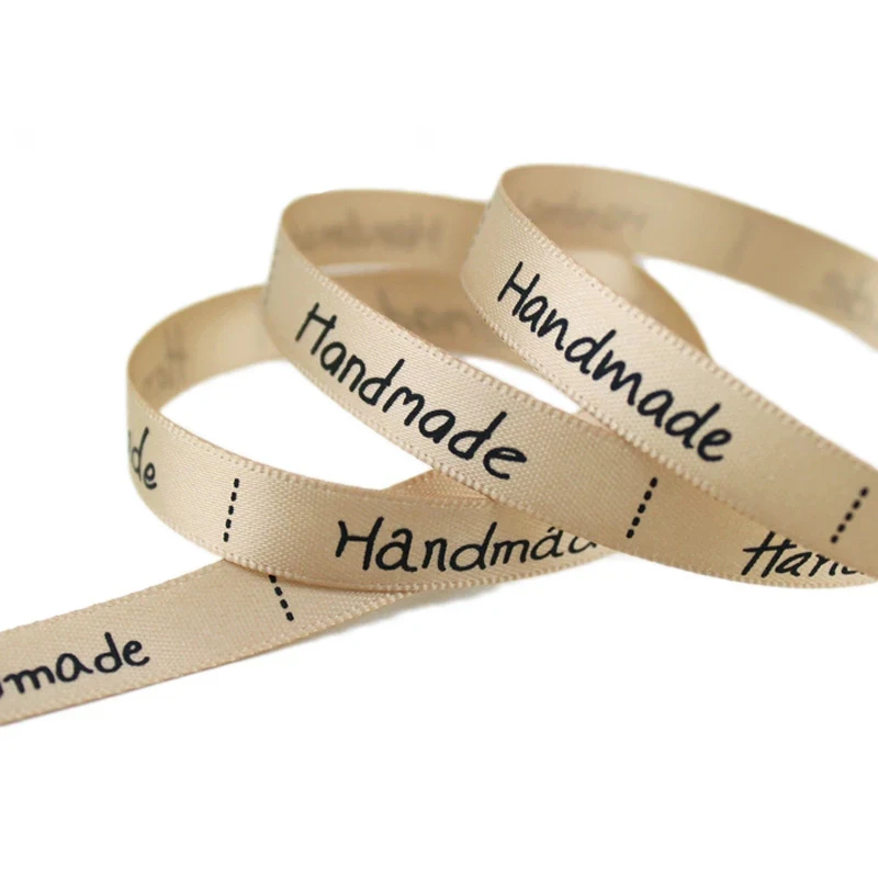 (25 ярдов/партия) 10 мм белая печатная лента ручной работы цветные Романтические