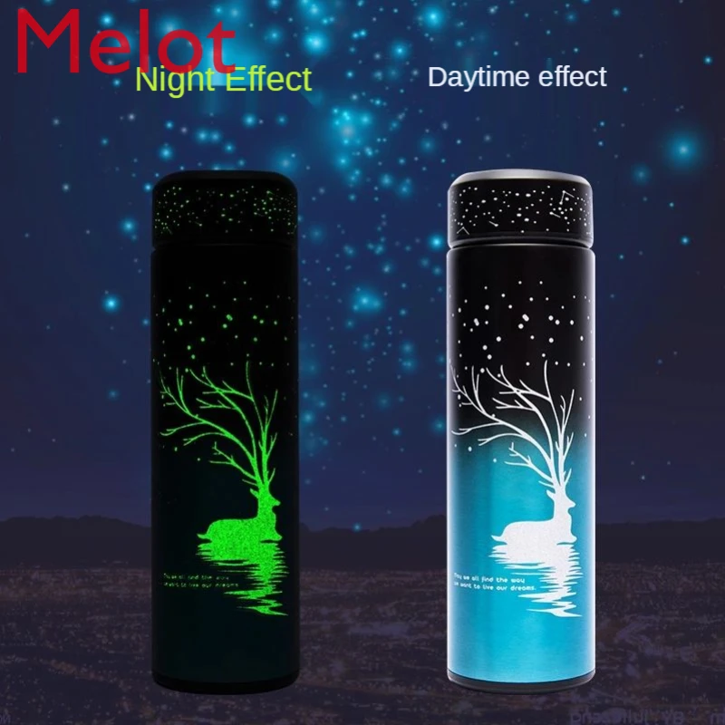 

Luminous Vacuum Cup Stainless Steel Student Creativity Water Cup Personality Large Capacity Tea Cup