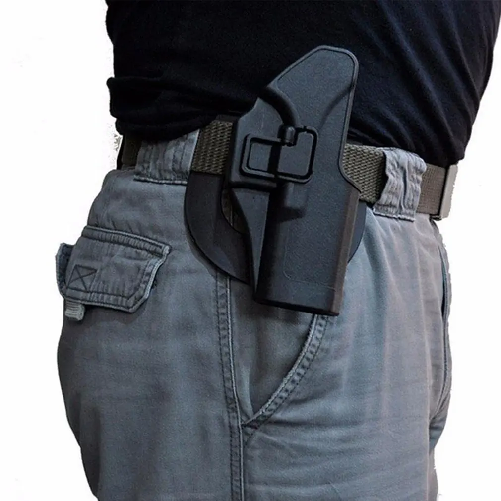 

Tactical CQC Serpa Concealment Quick Right Hand Waist Paddle Belt Loop Pistol Holster Gun Case for Glock 17 19 22 23 31 32