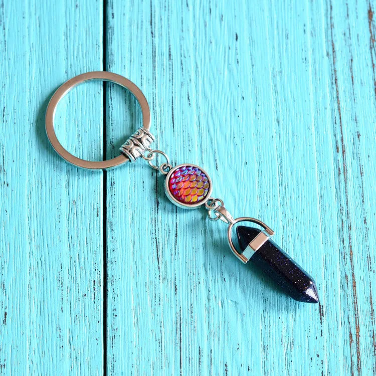 Новинка модный брелок с подвеской из натурального камня брелки натуральным