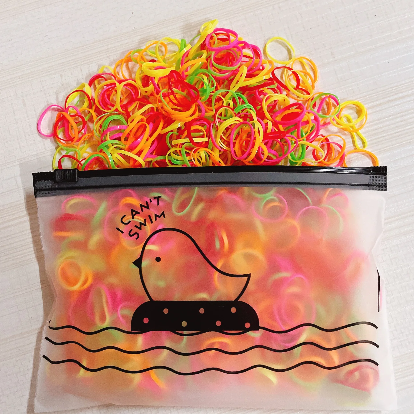 1000 Uds 1,5 cm Color caramelo cuerda de pelo nuevo beb&eacute; ni&ntilde;o TPU pelo soportes de bandas de goma el&aacute;sticos lazo para ni&ntilde;a trenzas regalos accesorios para el cabello-1