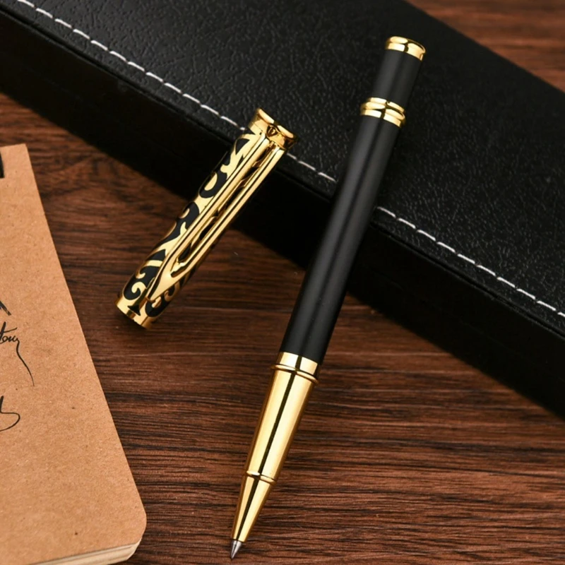 

W3JD Luxury Metal Signature Ballpoint Pen Black Ink Business Writing Office School Supplies Stationery