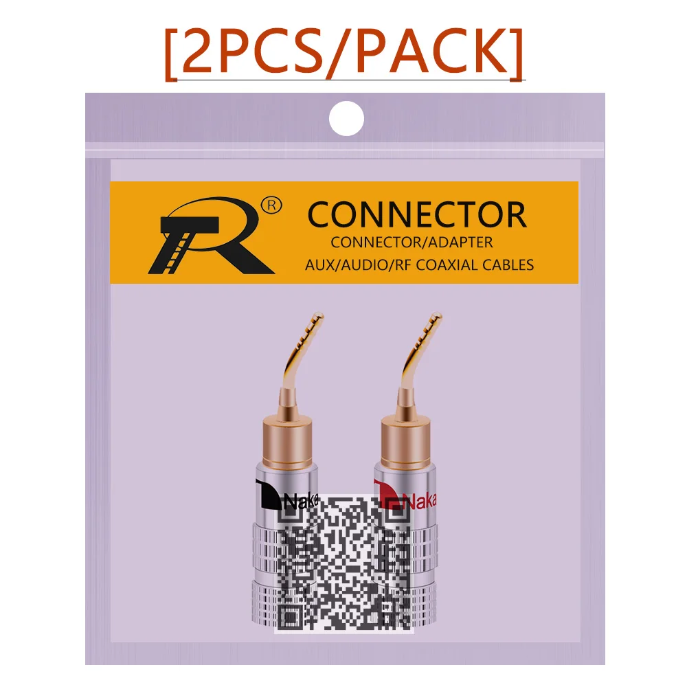 2Pcs High Quality New 24K Gold Nakamichi Speaker Pin Angel 2mm Banana Plugs wire Screw Lock Connector | Обустройство дома
