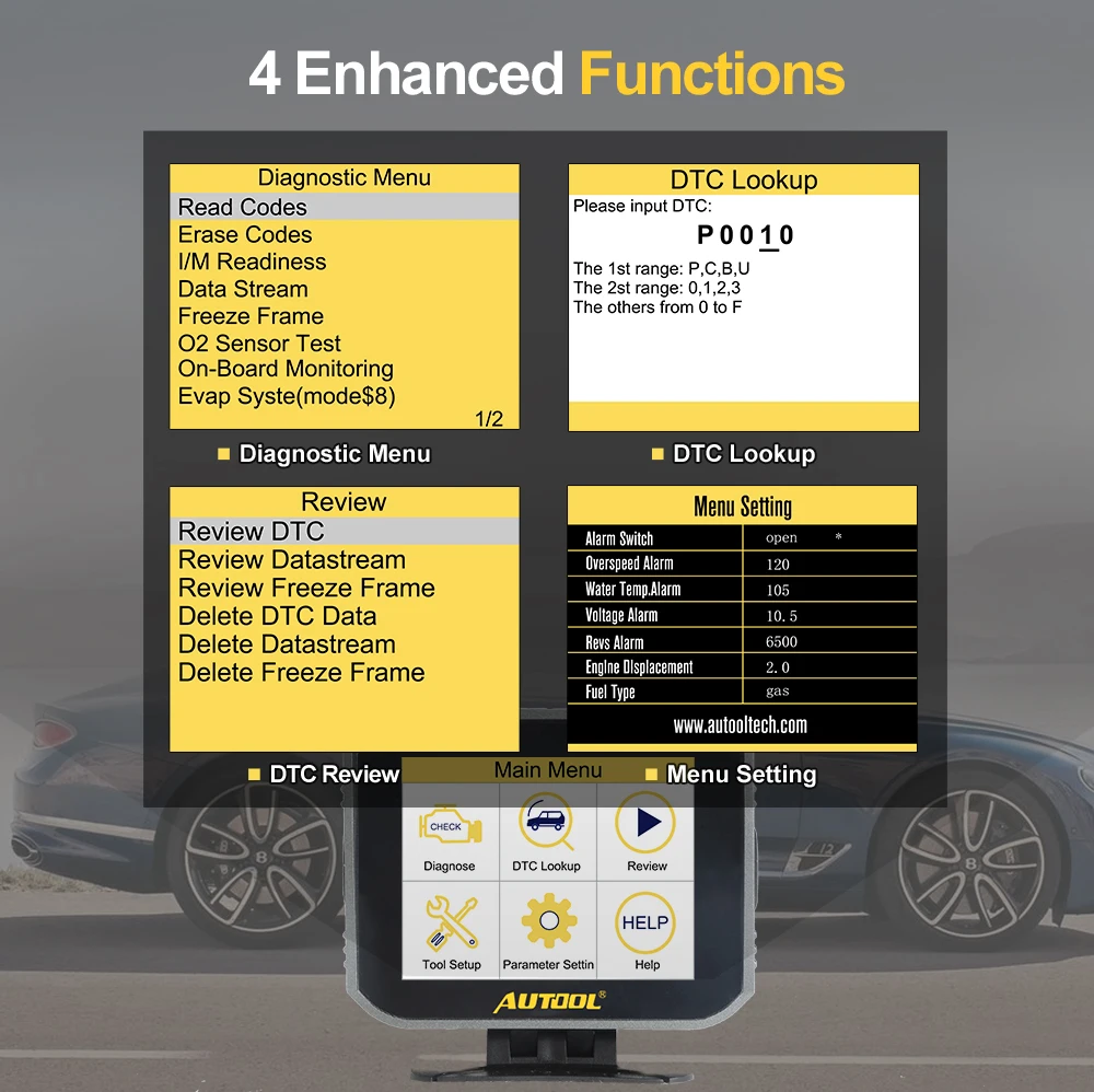 Диагностический сканер AUTOOL X80 OBD2 спидометр индикатор напряжения потребления
