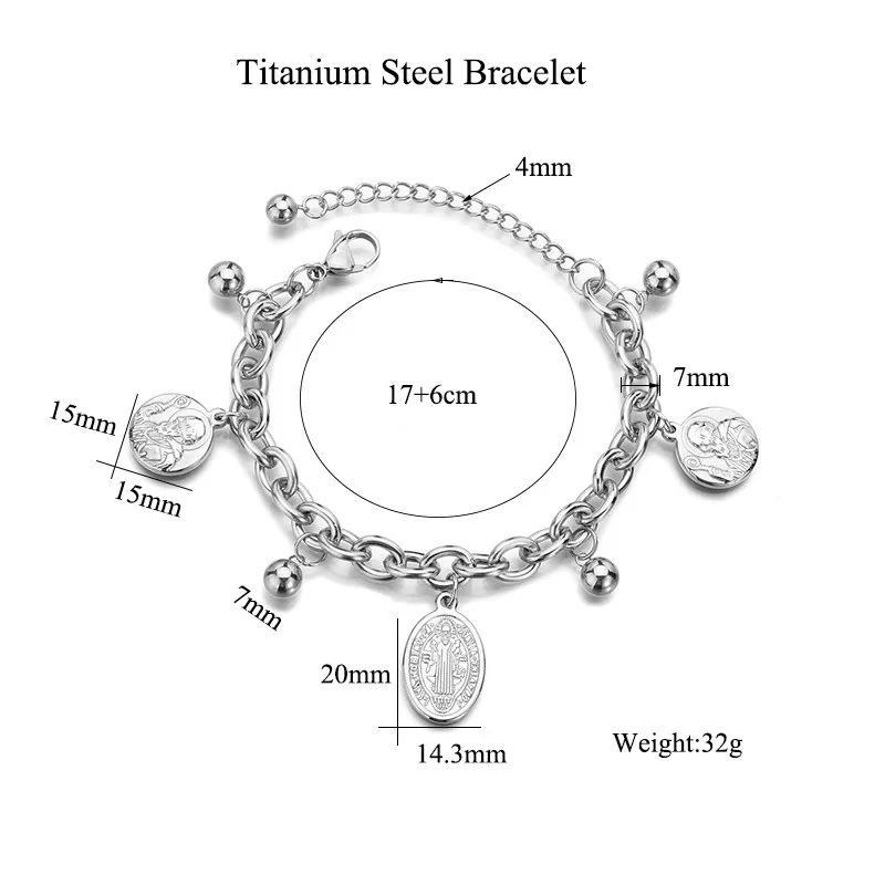ELSEMODE женский браслет подвеска из нержавеющей стали для мужчин и женщин мужские