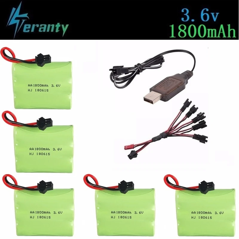 3 6 В 1800 мА · ч батарея + зарядное устройство для радиоуправляемых автомобилей