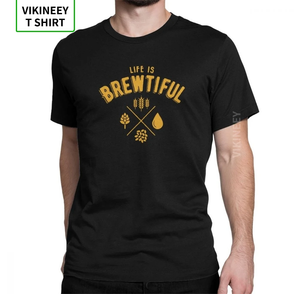 Жизнь Brewtiful мужские пива Футболка Бар алкоголь пиво напитки Новинка футболки для