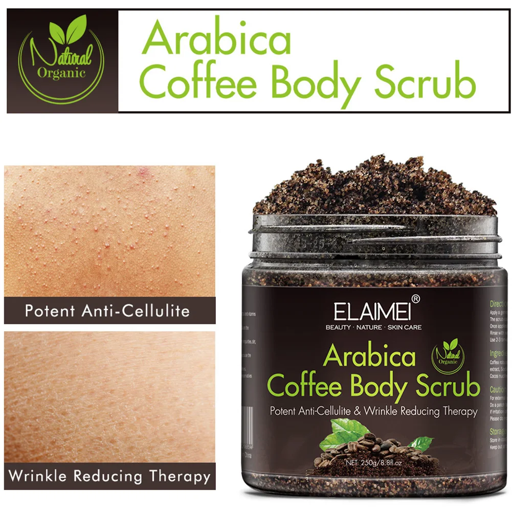 Deep Clean Hand Nourish Anti Cellulite Dead Sea Salt Coffee Arabica Natural Face Neck Skin Care Body Scrub Detoxifying Mineral |
