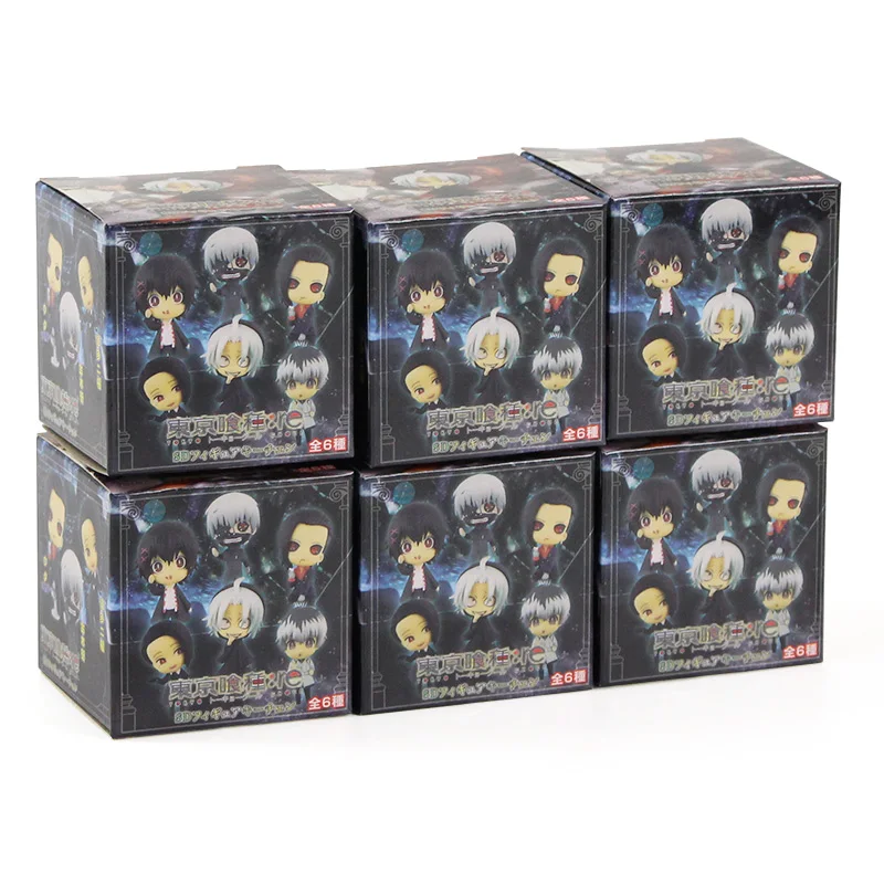 

6pcs/lot Tokyo Ghoul Figure Toy Kaneki Ken Takizawa Juuzou Uta Furuta Haise Sasaki Anime Model Dolls