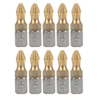 10 шт., отвертка PH2 с противоскользящим покрытием 25 мм длиной 14 дюйма, сверла с титановым покрытием для электрической дрели