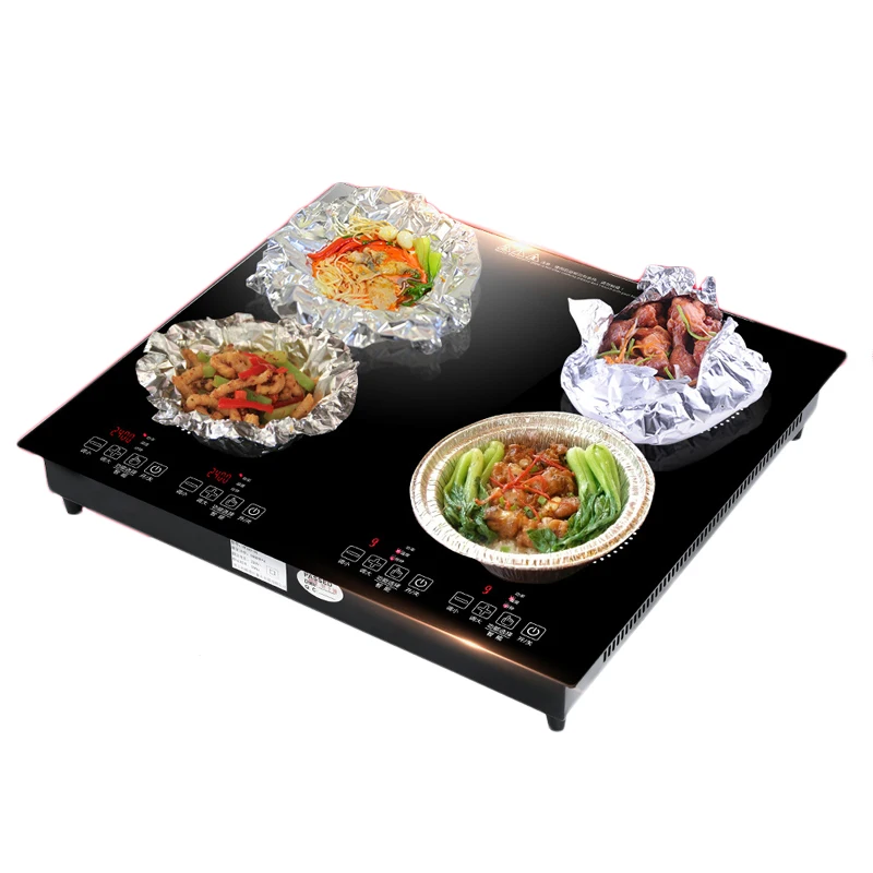 

Commercial Electric Radiant Cooker Multi-eye Four Electric Ceramic Stove Long Four-head Stone Pot Tin Foil Cooking Machine