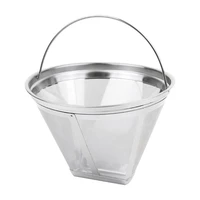 stainless steel reusable cone shape coffee filter dripper strainer mesh basket kitchen gadgets