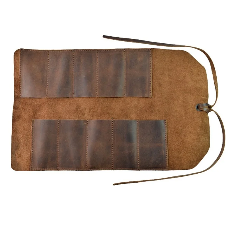 

Leather Big Tool Roll Up Bag,Portable Carry on Pouch,Workshop Storage,Woodworking Tools Organizer,Handmade