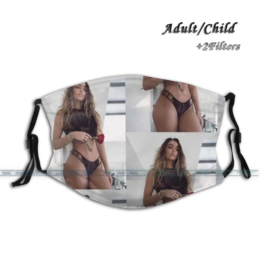 

Пылезащитная маска Sommer Ray Rose, черная моющаяся и многоразовая маска для рта и лица Pm2.5, Sommer Ray Instagram Model Xxx Milf