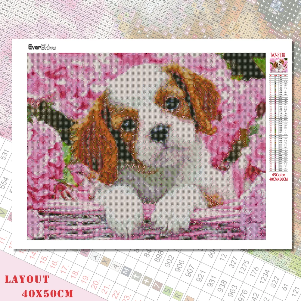 

Evershine Full Square Diamond Painting Dog 5D DIY Animal Diamond Embroidery Cross Stitch Kit Handmade Gift Home Decoration