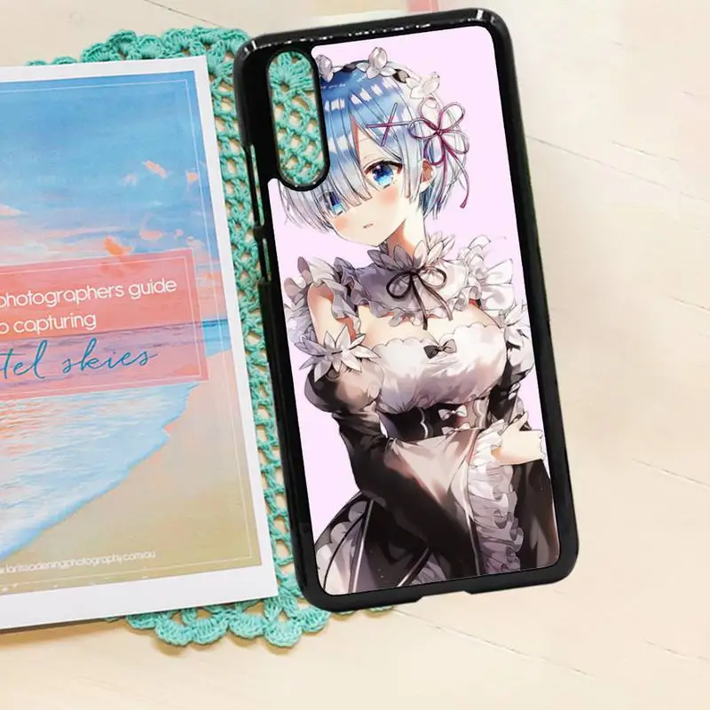 

ReZERO Ram Rem anime luxury brand shell Phone Case cover PC for iPhone 11 12 pro XS MAX 8 7 6 6S Plus X 5S SE 2020 XR