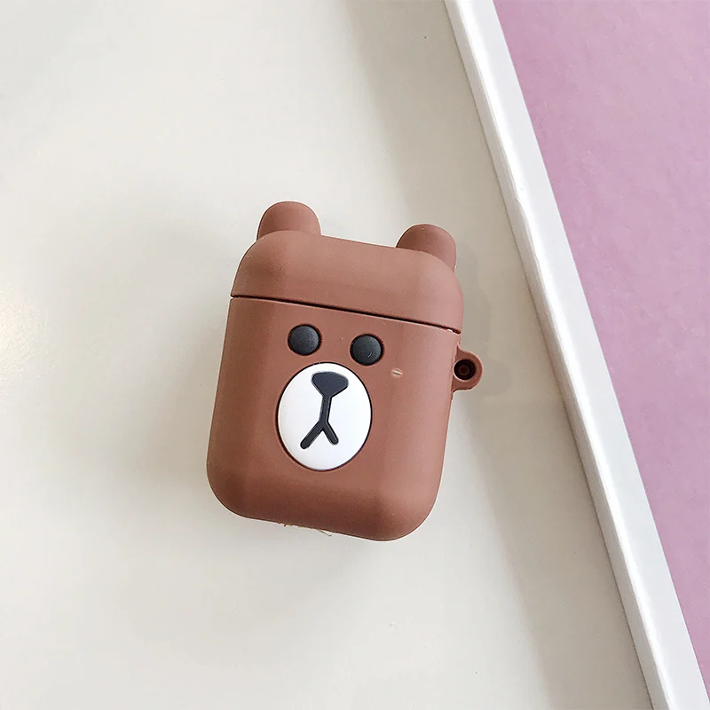 style 2 Силиконовый чехол для наушников для Apple Airpods 1 2, милый 3D мультяшный чехол для зарядки, чехол для наушников s для Airpods 2, полный защитный чехол - Цвет: style 2