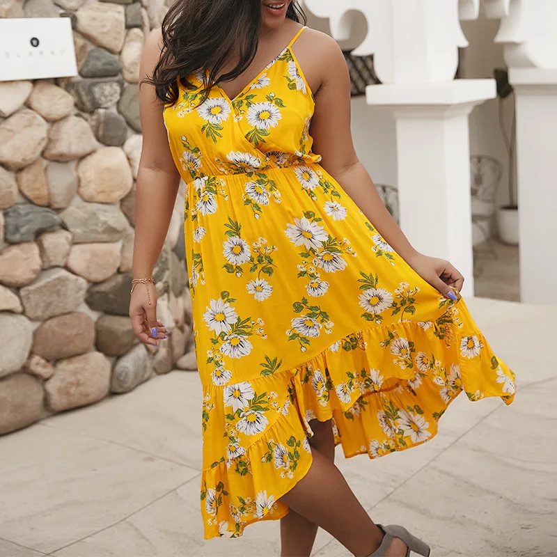 

New Fashion Women's Print Sleeveless Oversized Dress